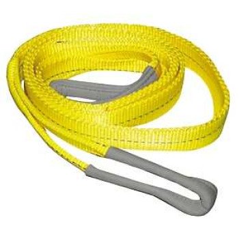 Ancra 20-EE2-9802X20 Twisted Web Sling, 2 in W, 20 ft L, 2-Ply, 6200 lb Vertical Hitch, Polyester, Yellow