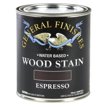 GENERAL FINISHES WXQT Wood Stain, Tint Base, Espresso, Liquid, 1 qt, Can