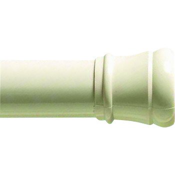 Zenna Home 608W/604W Shower Curtain Rod, 34-1/2 to 60 in L Adjustable, 1-1/4 in Dia Rod, Steel