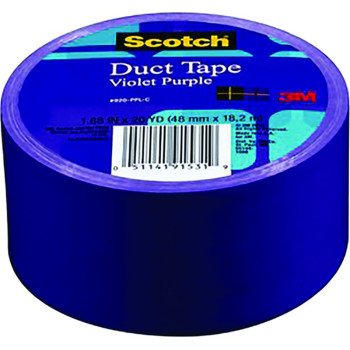 3M 920-PPL-C Duct Tape, 20 yd L, 1.88 in W, Cloth Backing, Violet Purple