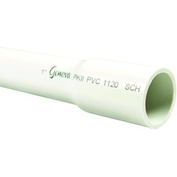 Charlotte Pipe PVC 04010B 0800 Pipe, 1 in, 20 ft L, SCH 40 Schedule, PVC