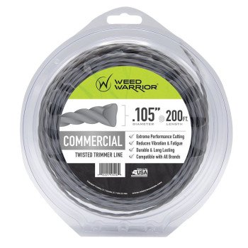 Weed Warrior 17416 Trimmer Line, 0.105 in Dia, 200 ft L, Nylon, Silver