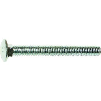 Midwest Fastener 01083 Carriage Bolt, 5/16-18 in Thread, NC Thread, 4 in OAL, Zinc, 2 Grade