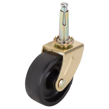 ProSource JC-B23-PS Swivel Caster, 2 in Dia Wheel, 2 in W Wheel, Black, 60 lb, Steel Housing Material