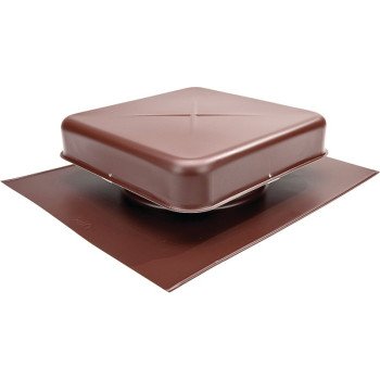 Lomanco LomanCool 600BR Static Roof Vent, 16-5/8 in OAW, 60 sq-in Net Free Ventilating Area, Aluminum, Brown