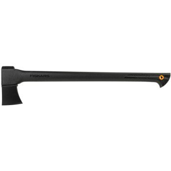 Fiskars 375581-1001 Chopping Axe, 3-1/2 in Cutting Edge, 3.8125 lb Head, Steel Head, Fiberglass Handle, 28 in OAL