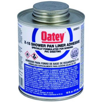 Oatey X-15 Series 30812 Bonding Adhesive, 16 oz, Liquid, Green