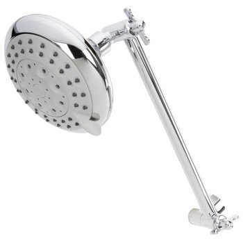 Plumb Pak K730CP 5-Function Shower Head, Round, 1.8 gpm, 5-Spray Function, Polished Chrome, 4-3/4 in Dia