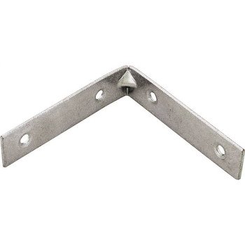 ProSource CB-B04-C4PS Corner Brace, 4 in L, 4 in W, 7/8 in H, Steel, Zinc-Plated, 3.1 mm Thick Material