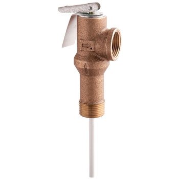 WATTS L100XL Series 66133 Relief Valve, 3/4 in, MNPT x FNPT, Bronze Body