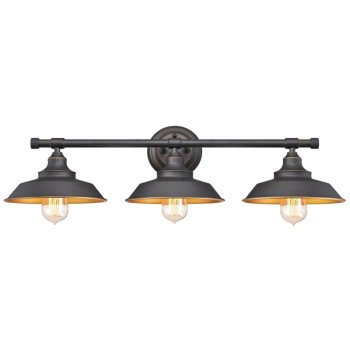 Westinghouse 6344900 Indoor Wall Light Fixture, 3-Lamp, Metal Fixture, Bronze Fixture, Oil-Rubbed Bronze Fixture