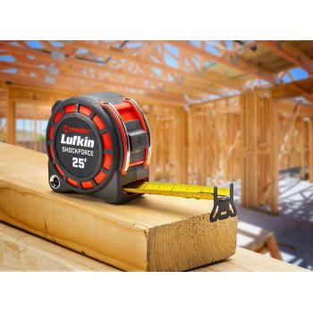 Crescent Lufkin L1125 Tape Measure, 25 ft L Blade, 1-3/16 in W Blade, Steel Blade, ABS Case, Black/Orange Case