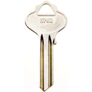 Hy-Ko 11010IN35 Key Blank, Brass, Nickel, For: ILCO Cabinet, House Locks and Padlocks