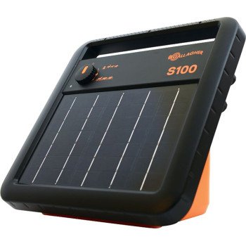 Gallagher G346404 Solar Fence Energizer, 0.73 J Output Energy, Rechargeable Battery