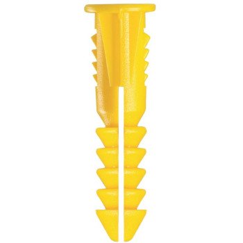 COBRA ANCHORS 185S Screw Anchor, #4-6 Thread, 7/8 in L, Polyethylene, 75 lb