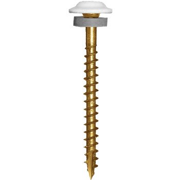 Ramset 44090 Screw, 1-1/2 in L, W-Cut Thread, Washer Head, Recessed Star Drive, Zip-Tip Point, Steel, Powder-Coated