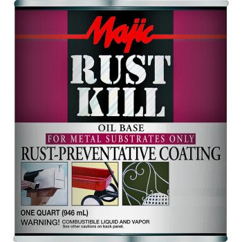 Majic Paints Rustkill 8-6012-2 Rust-Preventive Coating, Matte, White, 1 qt Can