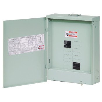 Eaton BRP10B100RF Load Center, 20-Pole, 100 A, 10-Space, 20-Circuit, Main Breaker, Plug-On Neutral, NEMA 3R Enclosure