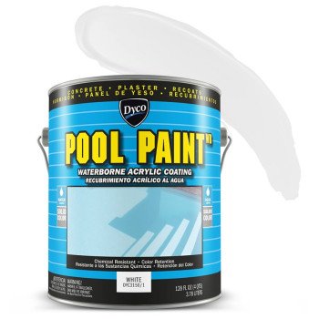 Dyco POOL PAINT DYC3150/1 Swimming Pool Paint, Semi-Gloss, White, 1 gal