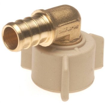 Apollo CPXFAE1212 Swivel Pipe Elbow, 1/2 in, FPT, 90 deg Angle, Brass