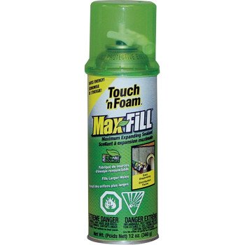 Touch 'n Foam 4001112012 Triple Expanding Foam Sealant, Amber, <4 hr Functional Cure, 60 to 100 deg F, 12 oz, Can