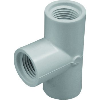 IPEX 435845 Pipe Tee, 3/4 in, FPT, PVC, White, SCH 40 Schedule, 150 psi Pressure