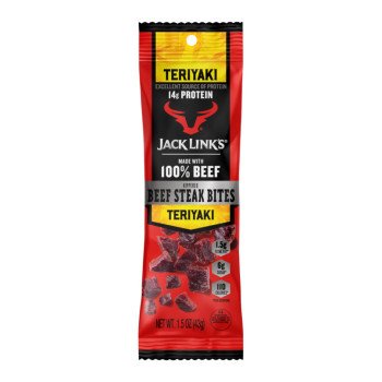 Jack Link's 10000025235 Beef Steak Bite, Teriyaki Flavor, 1.5 oz Pack