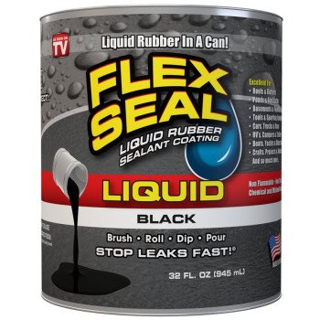 Flex Seal LFSBLKC32 Rubberized Spray Coating, Black, 32 oz, Can