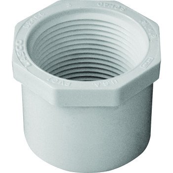 IPEX 435732 Reducing Bushing, 1-1/2 x 1-1/4 in, Spigot x FPT, White, SCH 40 Schedule, 150 psi Pressure