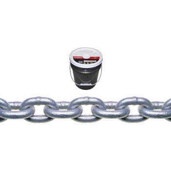 Campbell 014-0533 Proof Coil Chain, 5/16 in, 92 ft L, 30 Grade, Steel, Galvanized