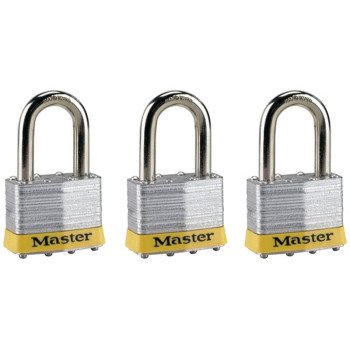 5TRILFPF PADLOCK LAMI. 3/PK   