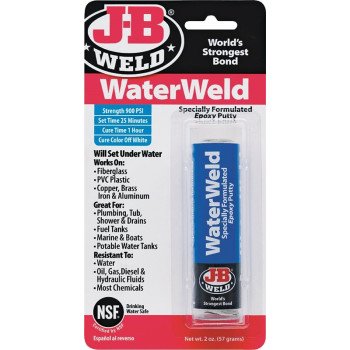 J-B Weld 8277 Epoxy Putty, White, Solid, 2 oz, Stick Pack