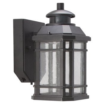 Boston Harbor LED-0214-WD-SE Outdoor Motion Activated Wall Lantern, 120 V, 10.5 W, LED Lamp, 350 Lumens, Black Fixture