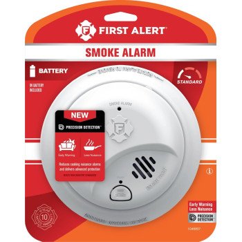 First Alert 1046827 Smoke Alarm, Ionization Sensor, White