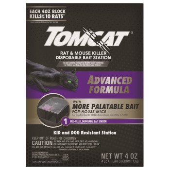 Tomcat 0373905 Rat and Mouse Killer Disposable Bait Station, 10 Rats Bait, Purple/Violet