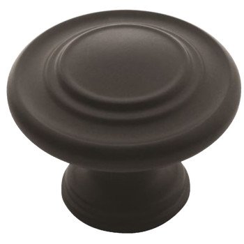 Amerock Inspirations Series BP1586FB Cabinet Knob, 1 in Projection, Zinc, Flat