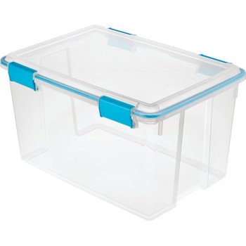 Sterilite 19344304 Gasket Box, Plastic, Blue Aquarium/Clear, 22-1/2 in L, 16 in W, 12-3/4 in H