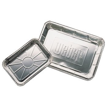 Weber 6416 Foil Pan, 13.1 in L, 9.1 in W, Aluminum