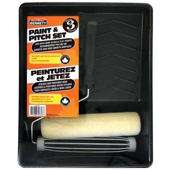 BENNETT EC-240P Paint and Pitch Set, Semi-Smooth, Smooth Surface, Plastic, 3-Piece