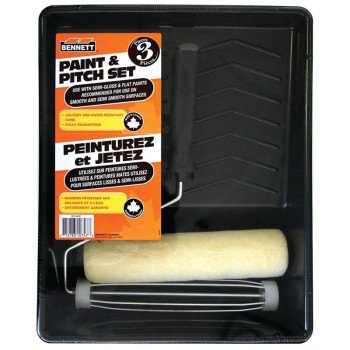 Bennett EC-240P Paint and Pitch Set, Semi-Smooth, Smooth Surface, Plastic, 3-Piece