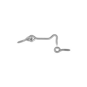 National Hardware V2000 Series N117-952 Hook and Eye, 2-1/2 in Dimensions, Steel, Zinc