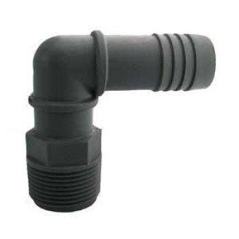 Boshart PPME-15 Pipe Elbow, 1-1/2 in, MPT x Insert, 90 deg Angle, Polypropylene