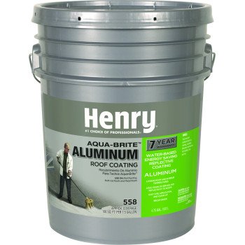 Henry HE558178 Roof Coating, Silver, 18 L Pail, Liquid