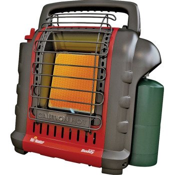 Mr. Heater F232000 Portable Buddy Heater, 9 in W, 15 in H, 4000, 9000 Btu Heating, Propane, Gray/Red