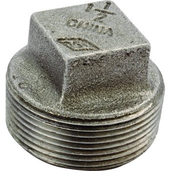 ProSource B291 6 Pipe Plug, 1/8 in, MPT, Square Head, Malleable Iron, SCH 40 Schedule