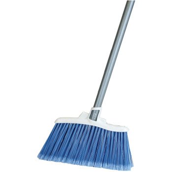 Quickie 750-4 Angle Broom, 12 in Sweep Face, Poly Fiber Bristle, Steel Handle