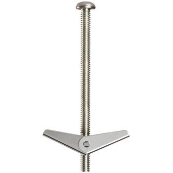 Cobra Anchors 095Y Spring Toggle Bolt, 3 in L, Steel, 118 lb