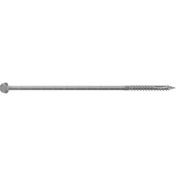 Camo 0369274 Structural Screw, 5/16 in Thread, 10 in L, Hex Head, Hex Drive, Sharp Point, Hot-Dipped Galvanized, 50