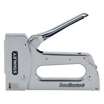 STANLEY TR110 Staple Gun, 84 Magazine, 27/64 in W Crown, 1/4 to 9/16 in L Leg, Steel Staple, Silver