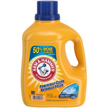 ARM & HAMMER 10011 Laundry Detergent, 144 oz, Liquid, Clean Burst